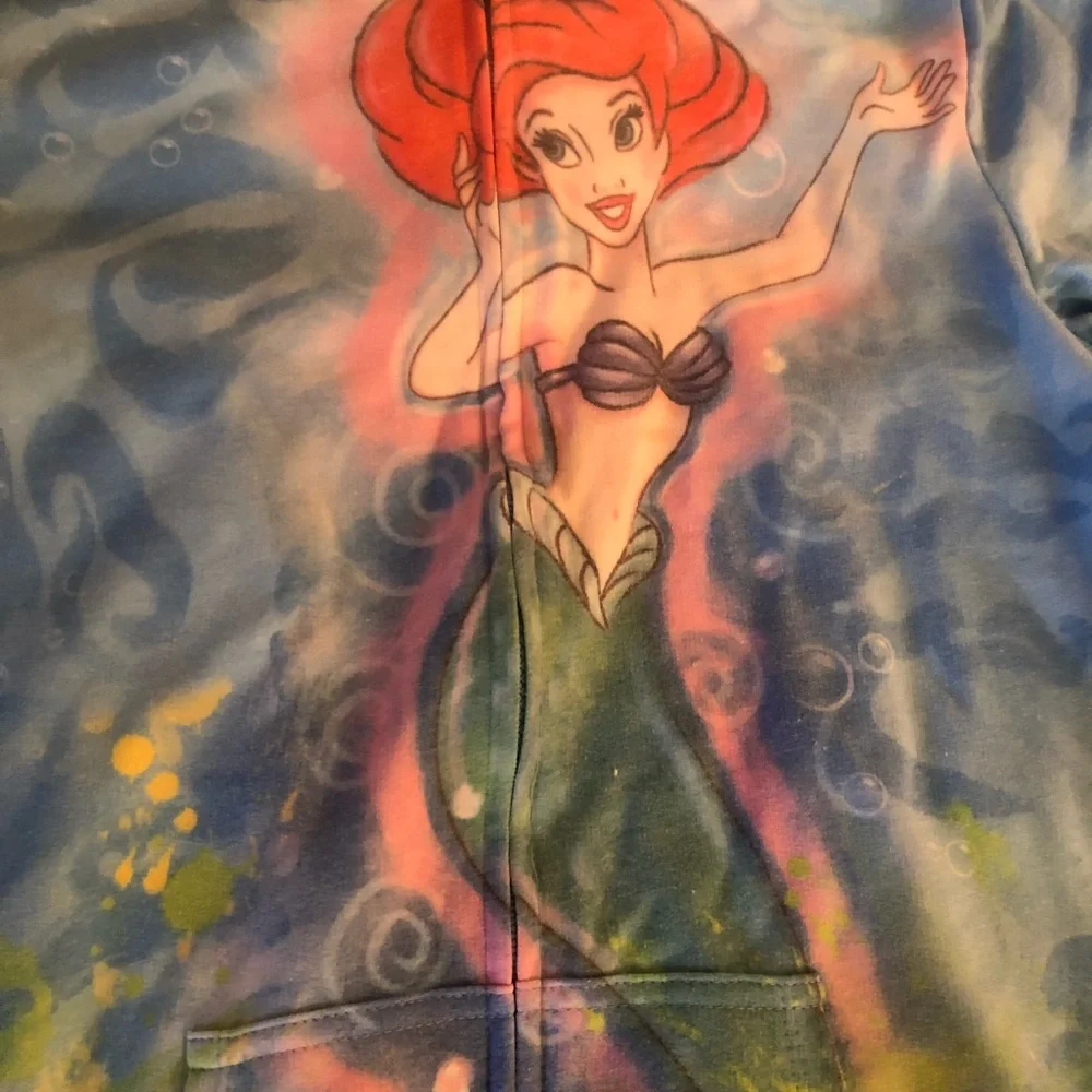 Little mermaid zip up sweat shirt